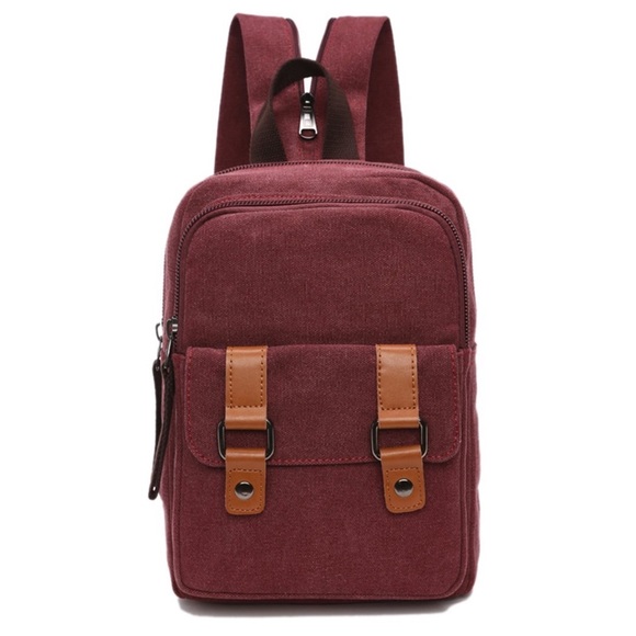 Vintage Backpack Shoulder Bag Daypack - Picture 2 of 3